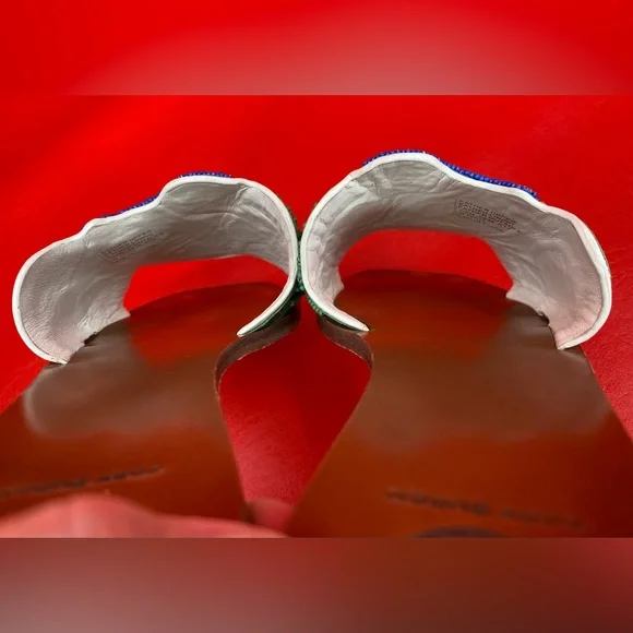 Tory Burch Bianca floral beaded flat sandals size 7 1/2 - Picture 12 of 14